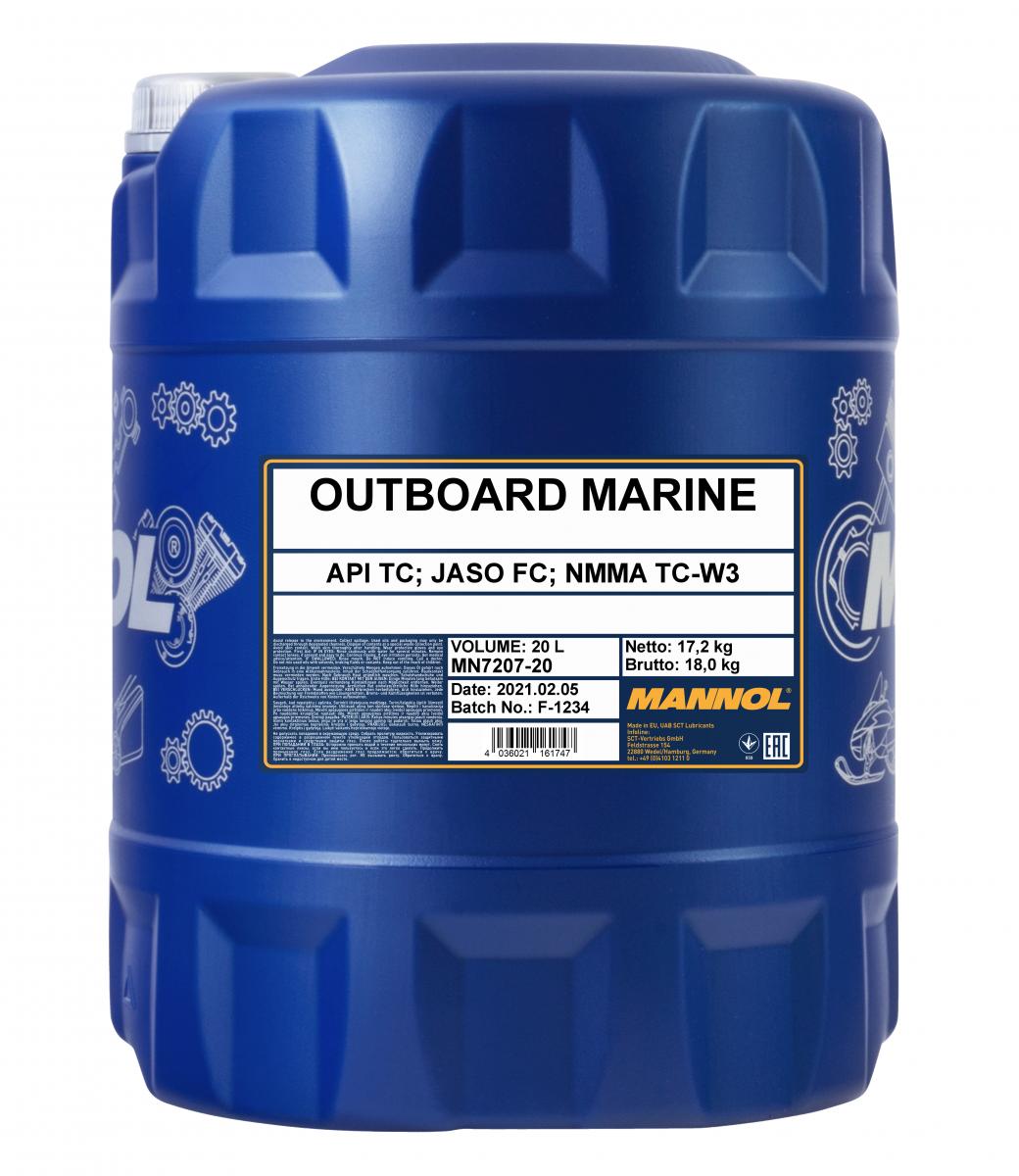 2T Outboard Marine MANNOL  20л. п/синт. API TC Масло моторное