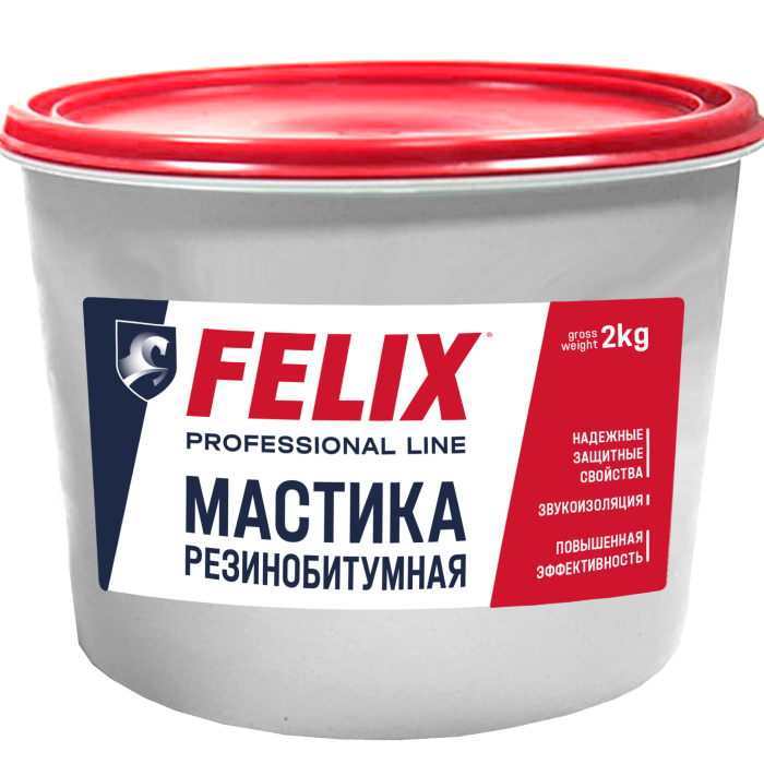 Мастика резино-битумная Тосол-Синтез FELIX  2кг. /кор.4шт./ 411040081